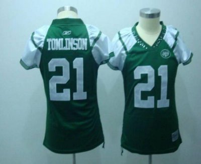 Jerseys Factory Cheap Jets #21 LaDainian Tomlinson Green Women's