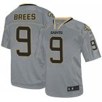 Jerseys Factory Cheap Nike Saints #9 Drew Brees Lights Out Grey