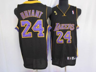 Jerseys Factory Cheap Lakers #24 Kobe Bryant Embroidered Black P