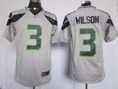 Jerseys Factory Cheap Nike Seahawks #3 Russell Wilson Grey Alter