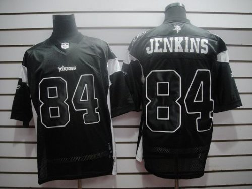 Jerseys Factory Cheap Vikings #84 Michael Jenkins Black Shadow S