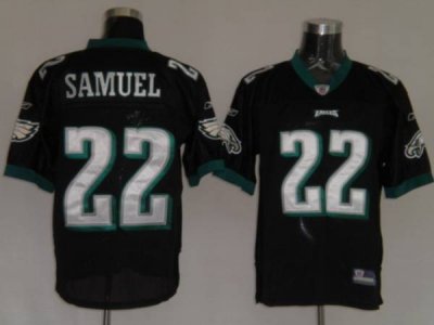 Jerseys Factory Cheap Eagles Asante Samuel #22 Stitched Black NF