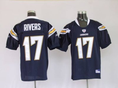 Jerseys Factory Cheap Chargers Phillip Rivers #17 Stitched Dark