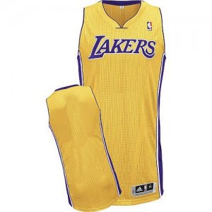 Jerseys Factory Cheap Revolution 30 Lakers Blank Yellow Stitched