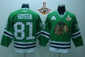 Jerseys Factory Cheap Blackhawks #81 Marian Hossa Embroidered Gr