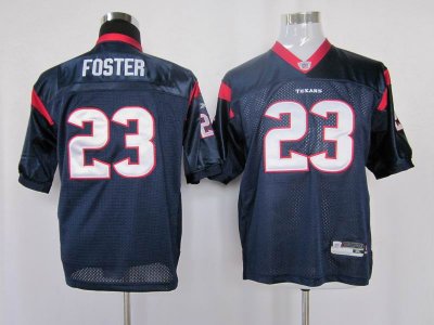 Jerseys Factory Cheap Texans #23 Arian Foster Blue Embroidered Y
