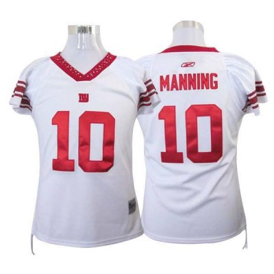 Jerseys Factory Cheap Giants #10 Eli Manning White Women's Field
