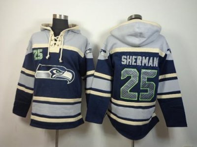 Jerseys Factory Cheap Nike Seahawks #25 Richard Sherman Navy Blu