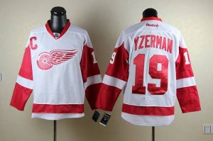 Jerseys Factory Cheap Red Wings #19 Steve Yzerman White Embroide