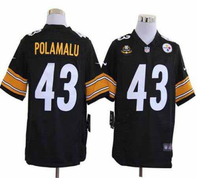 Jerseys Factory Cheap Nike Steelers #43 Troy Polamalu Black Team