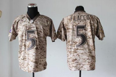 Jerseys Factory Cheap Nike Ravens #5 Joe Flacco Camo Men's Embro