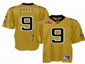 Jerseys Factory Cheap Saints #9 Drew Brees Gold With Super Bowl
