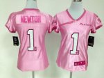 Jerseys Factory Cheap Nike Panthers #1 Cam Newton New Pink Women