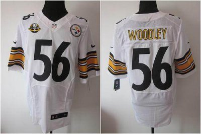Jerseys Factory Cheap Nike Steelers #56 LaMarr Woodley White Wit