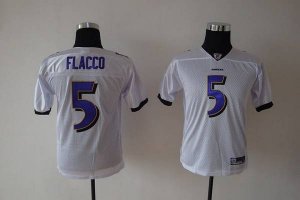 Jerseys Factory Cheap Ravens #5 Joe Flacco White Embroidered You
