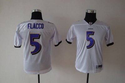 Jerseys Factory Cheap Ravens #5 Joe Flacco White Embroidered You