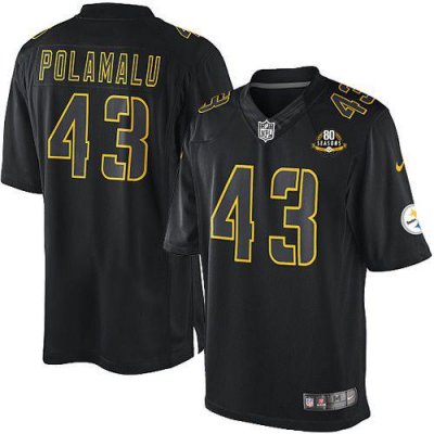 Jerseys Factory Cheap Nike Steelers #43 Troy Polamalu Black With