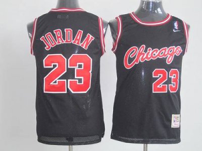 Jerseys Factory Cheap Bulls #23 Michael Jordan Black Nike Throwb