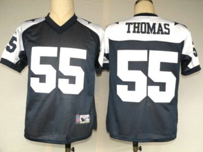 Jerseys Factory Cheap Cowboys #55 Zach Thomas Blue Thanksgiving