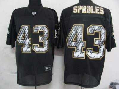 Jerseys Factory Cheap Sideline Black United Saints #43 Darren Sp