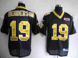 Jerseys Factory Cheap Saints #19 Devery Henderson Black With Sup