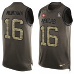 Jerseys Factory Cheap Nike 49ers #16 Joe Montana Green Men's Sti