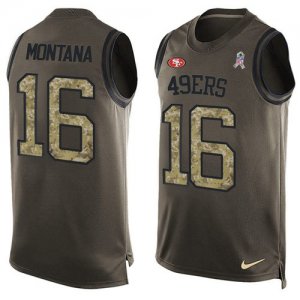 Jerseys Factory Cheap Nike 49ers #16 Joe Montana Green Men's Sti