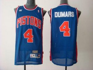 Jerseys Factory Cheap Pistons #4 Joe Dumars Blue Throwback Stitc