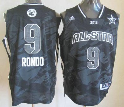 Jerseys Factory Cheap Celtics #9 Rajon Rondo Black 2013 All Star