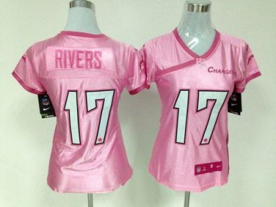 Jerseys Factory Cheap Nike Chargers #17 Philip Rivers New Pink W