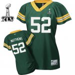 Jerseys Factory Cheap Packers #52 Clay Matthews Green Women's Fi