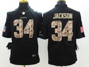 Jerseys Factory Cheap Nike Raiders #34 Bo Jackson Black Men's St