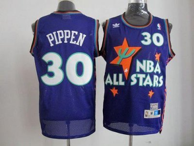 Jerseys Factory Cheap Bulls #30 Scottie Pippen Purple 1995 All S