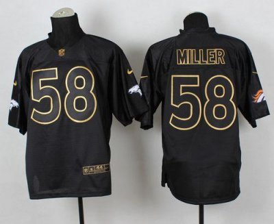 Jerseys Factory Cheap Nike Broncos #58 Von Miller Black Gold No.