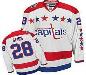 Jerseys Factory Cheap Capitals Alexander Semin #28 White 2011 Wi