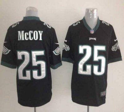 Jerseys Factory Cheap Nike Eagles #25 LeSean McCoy Black Alterna