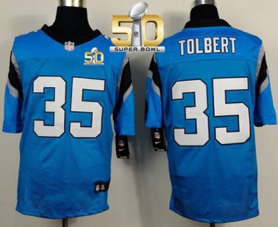 Jerseys Factory Cheap Nike Panthers #35 Mike Tolbert Blue Altern