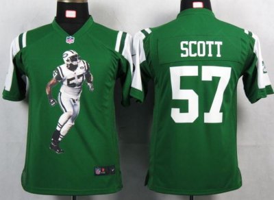Jerseys Factory Cheap Nike Jets #57 Bart Scott Green Team Color