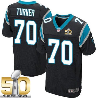 Jerseys Factory Cheap Nike Panthers #70 Trai Turner Black Team C