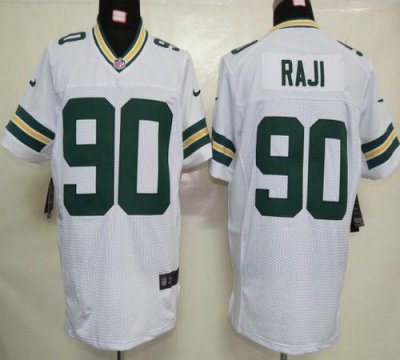 Jerseys Factory Cheap Nike Packers #90 B.J. Raji White Men's Emb
