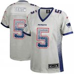 Jerseys Factory Cheap Nike Patriots #5 Tim Tebow Grey Women's Em