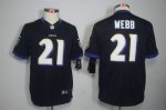 Jerseys Factory Cheap Nike Ravens #21 Lardarius Webb Black Alter