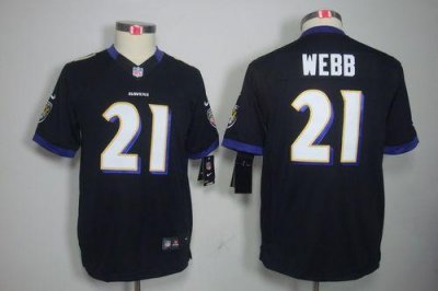 Jerseys Factory Cheap Nike Ravens #21 Lardarius Webb Black Alter
