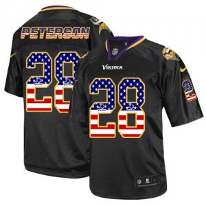 Jerseys Factory Cheap Nike Vikings #28 Adrian Peterson Black Men