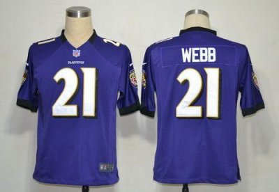 Jerseys Factory Cheap Nike Ravens #21 Lardarius Webb Purple Team