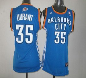 Jerseys Factory Cheap Thunder #35 Kevin Durant Blue Women's Road