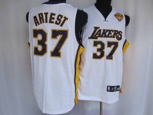 Jerseys Factory Cheap Lakers #37 Ron Artest Embroidered White Fi