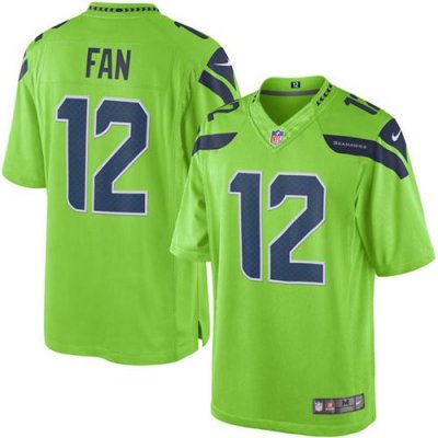 Jerseys Factory Cheap Nike Seahawks #12 Fan Green Men's Stitched