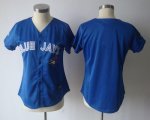Jerseys Factory Cheap Blue Jays Blank Blue Women's Fashion Embro