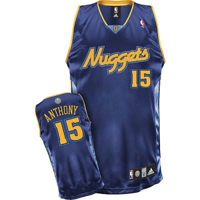 Jerseys Factory Cheap Nuggets #15 Carmelo Anthony Embroidered Da